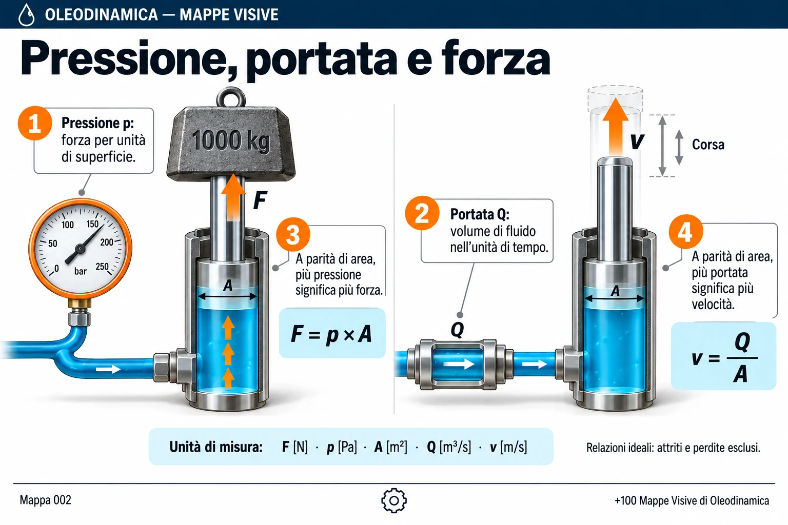 Mappa 002 — Pressione, portata e forza